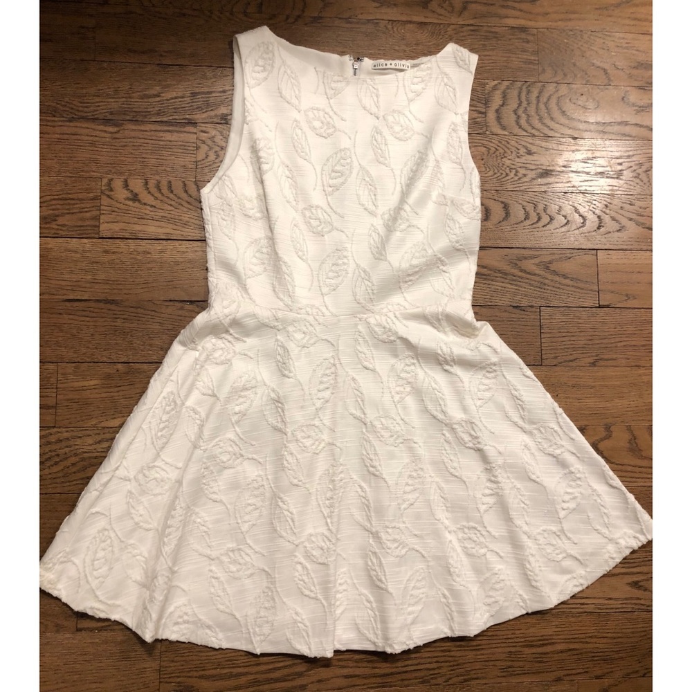 Alice & Olivia White Fit & Flare Dress